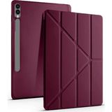 Mey Ithalat® Samsung Galaxy X610 Tab S9 Fe Plus 12.4 Kılıf Kalemlikli Mars Tablet Kılıfı - Mürdüm