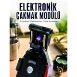 Mey İthalat® Şarjlı Çalışan El Feneri Elektronik Çakmak Emniyet Kemeri Kesici Ve Tornavida Uçlu
