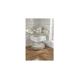 Mey İthalat Sas Haus 3 Katlı Tabaklık Dolap Içi Düzenleyici Organizer Metal Tezgah Banyo Tabak Bardak Düzenleme Krom 24X24X20 cm