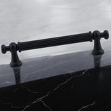 Mey İthalat Selçuklu (128 mm - 12.8 Cm) Mat Siyah Metal Mobilya Mutfak Çekmece Dolap Dolabı Kulbu Kulpu Kulpları
