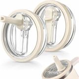 Mey İthalat Sellhubx Kapak 40 Oz – Sızdırmaz Leakproof Tasarım – Bpa Free Yedek & Upgrade Lid – Stanley Quencher ile Uyumlu Bardak & Termos Kapağı + Iç Pipeti(Krem)