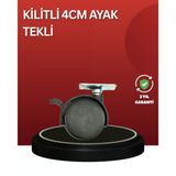 Mey İthalat® Sessiz Dönen Kilitli Mobilya Tekerleği 4 Cm