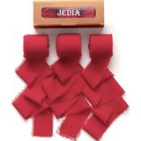 Mey İthalat Sevgililer Günü Kurdelesi, 3 Rulo Kırmızı Şifon Kurdele, Noel Için 3,8 cm x 7yd Hediye Şerit Seti, Düğün Dekoru, Düğün Davetiyeleri, Buket Sarma, Çiçek Buketi, Gelin Buketleri, Kendin Yap El