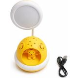 Mey İthalat Sevimli Köpek Figürlü LED Masa Lambası ve Gece Lambası, Yıldız Desenli Işıklı Dekoratif Çocuk Odası Aydınlatması, USB Girişli ve Fişe Takılan Ayarlanabilir Başlıklı Masaüstü Gece Işığı