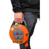 Mey İthalat Seyyar Kablo Makarası - 10 Metre Kablo, 3x1.5mm², IP44 Kapaklı 4 Prizli, Bylion Taşınabilir Enerji Çözümü Çanta Tipi Seyyar Uzatma Kablosu Kamp, Atölye, Bahçe, Garaj, Ev
