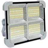 Mey İthalat Seyyar Solar LED Projektör Gri Renk Cata 200W Güneş Enerjili Portatif LED Işık Taşınabilir Sokak Aydınlatması IP66