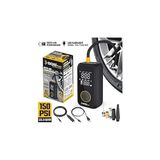 Mey İthalat Sgs Plus Şarjlı Hava Kompresörü, Dijital Ekran, 12V 6.0AH Lithium-Ion Batarya, 6000MAH Powerbank, LED Fener, 150 Psı, Araba Motorsiklet Bisiklet Için