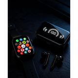 Mey İthalat® Şık Tasarımlı Akıllı Saat Ve Bluetooth Kulaklık Seti Suya Dayanıklı Ve Çok Fonksiyonlu