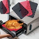 Mey İthalat Silikon Pişirme Kağıdı, Çok Amaçlı, Air Fryer, Fırın, Tencere ve Mikrodalga Uyumlu, Yanmaz Yapışmaz Sürekli Kullanıma Uygun Delikli Yıkanabilir Pişirme Matı 20X13 cm 1 Adet