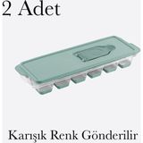 Mey İthalat Silikon Tabanlı Buz Kalıbı 2 Adet Dünya Plastik Bpa Içermez Buzluk