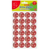 Mey İthalat® Simli Eva Sticker Ay Ve Yıldız 24'Lü Sticker