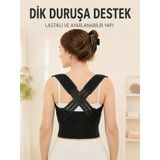 Mey İthalat Sırt Destek Korsesi Dik Duruş İçin Ayarlanabilir Lastikli Postür ve Bel Korsesi