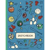 Mey İthalat Sketchbook: A Large Sports-Themed Sketchpad For Kids | Size 8.5 x 11" (A4) | Unlined Blank White Pages