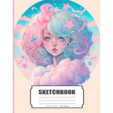Mey İthalat Sketchbook: Anime Girl, Blank Sketch Book For Kids, Adults, Artist Notebook/journal For Drawing, Writing, Sketching Or Doodling, 120 Blank Pages, 8.5X11 (Blank Drawing Book)