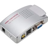 Mey İthalat SL-AV201 VGA To Video Çevirici; Analog To Rca Composite ve S-Video Görüntü Dönüştürücü, Pc Notebook VGA Çıkışını Tv Projeksiyon Av Video Girişine Aktarma Adaptör, Vgato Av Video Converter - Çok Renkli