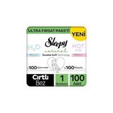 Mey İthalat Sleepy Natural Double Soft Ultra Fırsat Paketi Bebek Bezi 1 Numara Newborn 100 Adet