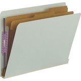 Mey İthalat Smead Safeshıeld Bağlantı Elemanları ILE%100 Geri Dönüştürülmüş Uç Sekme Pressboard Sınıflandırma Dosya Klasörü, 2 Bölücü, 5 cm Genişletme, Harf Boyutu, Gri/yeşil, Kutu Başına 10 (26810)