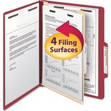 Mey İthalat Smead Sınıflandırma Dosyası Klasörü, 1 Bölücü, 2 "genişletme, 2/5-Kesim Sekmesi, Mektup Boyutu, Kırmızı, Kutu Başına 10 (13703)