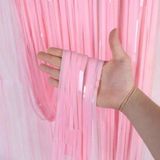 Mey İthalat® Soft Pembe Püsküllü Kapı Perdesi - Parti, Baby Shower, Cinsiyet Partisi 1X2 M