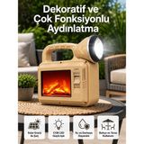 Mey Ithalat® Solar Cob Alev Efektli Lamba – Güneş Enerjili, Suya Dayanıklı, Taşınabilir - Renkli - 1 W