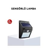 Mey İthalat® Solar Güneş Enerjili Hareket Sensörlü 4 Taraflı Bahçe Lambası – IP65 Su Geçirmez, 100 L