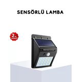 Mey İthalat® Solar Güneş Enerjili Hareket Sensörlü 4 Taraflı Bahçe Lambası – Ip65 Su Geçirmez, 100 Led