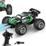 Mey İthalat Solira Store - 1:18 Ölçek 2.4ghz Uzaktan Kumandalı Rc Off Road Drift Araba 15 Km/h Hızlı Şarjlı LED Işıklı Amortisörlü 1200 Mah Batarya 45 Dk Sürüş Süresi (Yeşil)
