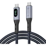 Mey İthalat Soopıı LED Ekranlı Usb4 Kablosu, 8k Video, Max 40GBPS Veri Aktarımı, 240W USB C - USB C Şarj Kablosu, Lphone 16, Macbook, Thunderbolt 3, Monitör, Yerleştirme Istasyonları (3.3 Ft) ile Uyumlu