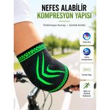Mey İthalat® Spor Dirsekliği Dirsek Koruyucu Kompresyonlu Nefes Alabilir Esnek Destek Bandajı