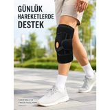 Mey İthalat® Sporcu Patella Dizliği Esnek Ligamentli Silikon Pedli Menisküs Diz Destek Bandajı