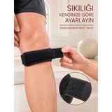 Mey İthalat® Sporcu Tendon Bandı Ayarlanabilir Diz Destek Bandı Koşu Fitness Egzersiz