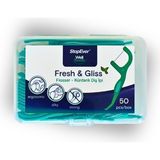 Mey İthalat Stopever Fresh & Gliss Kürdanlı Diş Ipi (50 Adet) | Nane Aromalı | Diş Arası Temizliği, Ağız Hijyeni ve Günlük Kullanım Için Ideal | Plastik Kutulu ve Taşıma Kılıflı Hediyeli