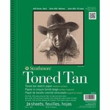 Mey İthalat Strathmore P412-11-4 400 Serisi Toned Tan Drawing Pad STR-412-11 Eskiz Defteri, 24 Yaprak, 27,9 x 35,6 Cm, Kağıt, Kahverengi, 28 x 36 Cm, Parça