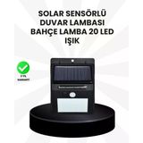 Mey İthalat® Su Geçirmez Ip65 20 Led Solar Sensörlü Bahçe Ve Veranda Aydınlatma