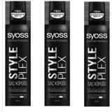 Mey İthalat Syoss Style Plex Saç Köpüğü, 3 x 250 Ml, Siyah