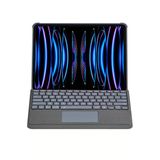 Mey Ithalat® T5509D iPad Pro 12.9 (2022) Kılıf Palermo Ledli Klavyeli Standlı Tablet Kılıfı - Siyah