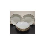 Mey İthalat Tabak, Porselen 12 cm Altın Yaldız 12'li Çay 86909473921792 - Çok Renkli