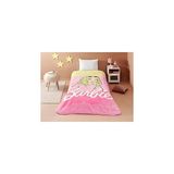 Mey İthalat Taç Barbie Malibu Çizgi Film Karakteri Pamuk-Polyester Karışım Battaniye, Sarı, Pembe, Tek Kişilik
