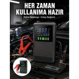 Mey İthalat® Taşınabilir Araç Akü Şarj Takviye Cihazı 150 Psı Dijital Kompresör Yeni Nesil