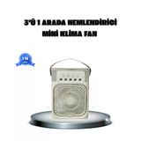 Mey İthalat® Taşınabilir Mini Klima Fan 3’Ü 1 Arada Soğutucu, Nemlendirici Gece Lambası