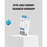 Mey İthalat® Taşınabilir Mini Mikroskop Led Işıklı 80X–200X Büyütmeli Ve Odak Ayarlı