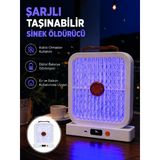Mey İthalat® Taşınabilir Şarjlı Sivrisinek Öldürücü 365Nm Uv Işıklı Beyaz Model