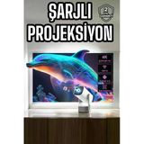 Mey İthalat® Taşınabilir Sinema Oyun Projektörü Akıllı Projeksiyon Android 11