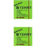 Mey İthalat Temat 75 x 75 mm Fosforlu Yeşil Postit - Yapışkanlı Kağıt
