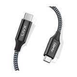 Mey İthalat Thunderbolt 4 Type-C Kablo, 100 W Pd Şarj, 1.8 Metre, 40 Gbps Veri ve Görüntü Aktarımı, Örgülü TH02
