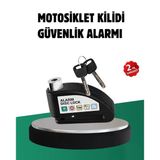 Mey İthalat® Titreşim Sensörlü Alarm Disk Kilidi Motosiklet Scooter Bisiklet