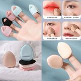 Mey İthalat True Fresh Mini Kozmetik Puf Parmak Yüz Makyaj Sünger Kuru Islak Bez Süngeri Göz Altı Kapatıcı Concealer Pembe