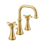 Mey İthalat TS44103BG Colinet Geleneksel, Ark Banyo Bataryası, Gerekli, Fırçalanmış, Iki Yaygın Yüksek, Çapraz Kolları Vana, Altın - Çok Renkli