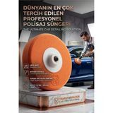 Mey İthalat® Turuncu Polisaj Süngeri 150Mm - Orta Sert Çizik Alıcı Pasta Pedi 723112