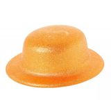 Mey İthalat® Turuncu Renk Simli Melon Yuvarlak Parti Şapkası 24X26 Cm